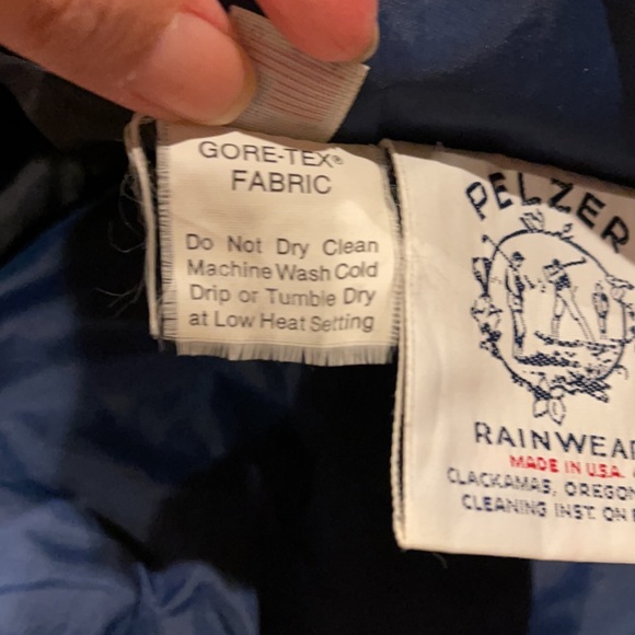 Vintage Pelzer Gore-Tex Rain Jacket Blue Full Zip Vented Made in USA-Large - Picture 12 of 12